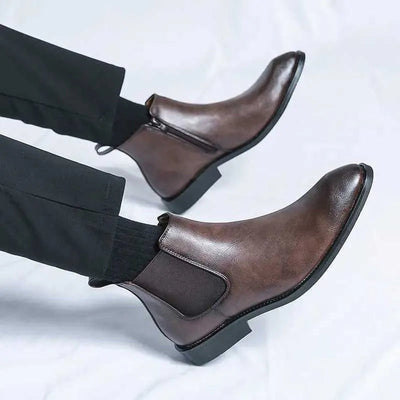 Eugene - Elegant Leather Chelsea Boots with Zipper