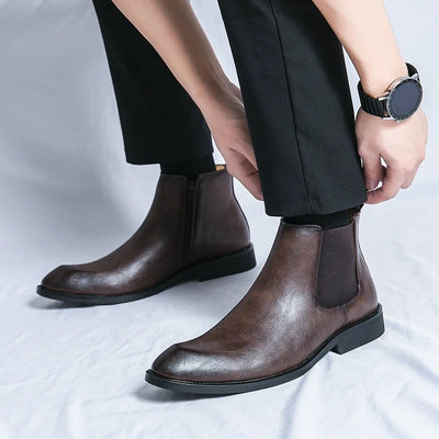 Eugene - Elegant Leather Chelsea Boots with Zipper